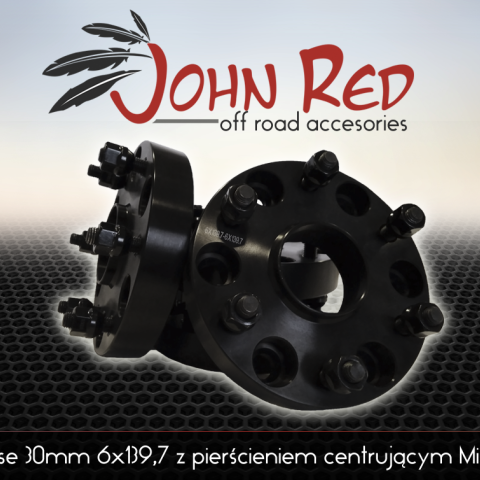 Dystanse aluminiowe 30mm 6x139,7 z pierścieniem Mitsubishi